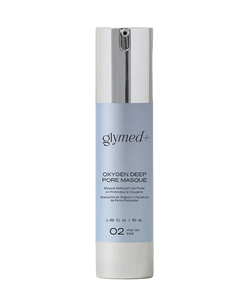 Glymed Oxygen Deep Pore Masque bottle on a white background